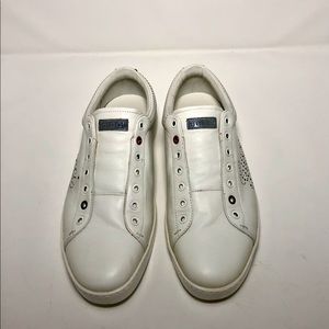 Gucci white calfskin men’s slip ons size 43/10